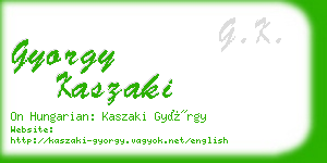 gyorgy kaszaki business card